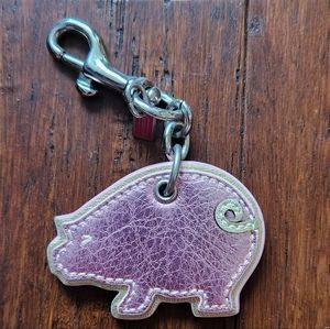 Coach Pink Pig Bag Charm
